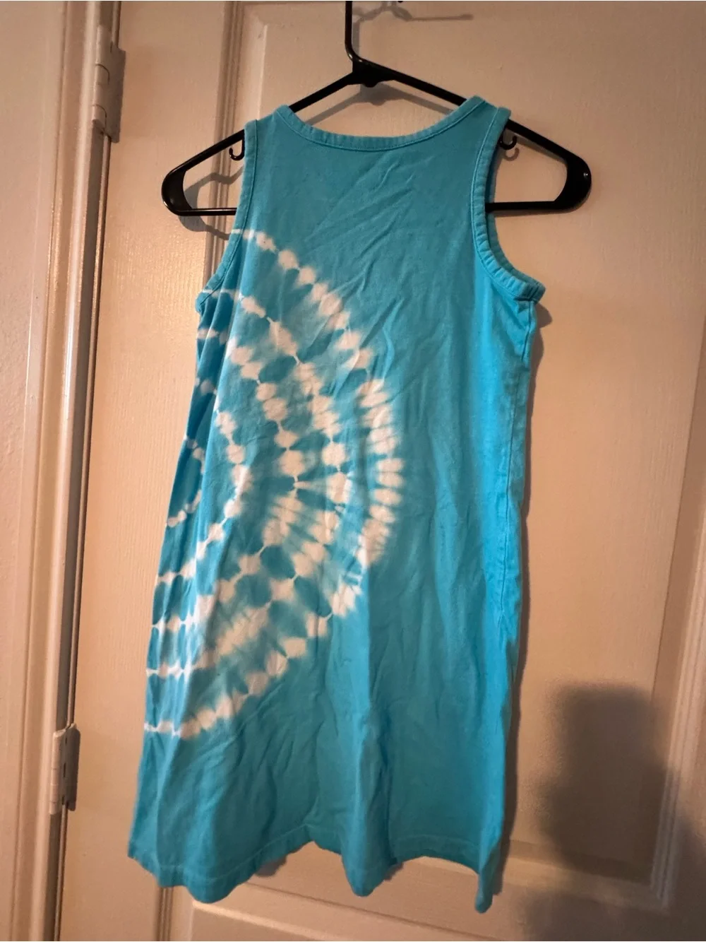 Justice Turquoise Tie-Dye Tank with Heart Logo
